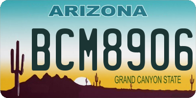 AZ license plate BCM8906