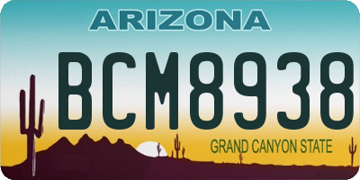 AZ license plate BCM8938