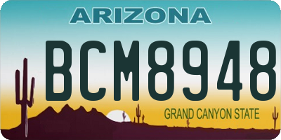 AZ license plate BCM8948