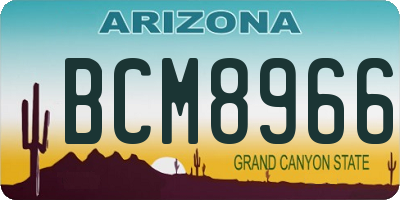 AZ license plate BCM8966