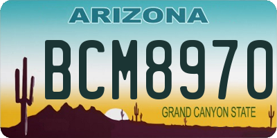 AZ license plate BCM8970