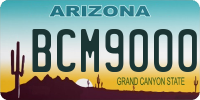 AZ license plate BCM9000