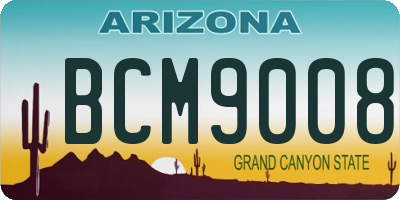 AZ license plate BCM9008