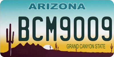 AZ license plate BCM9009