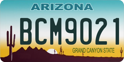 AZ license plate BCM9021