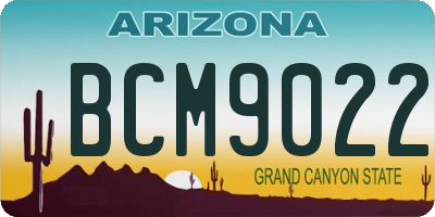 AZ license plate BCM9022