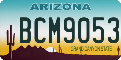 AZ license plate BCM9053