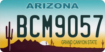 AZ license plate BCM9057