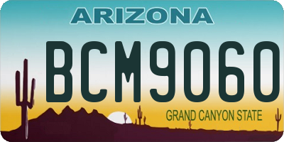 AZ license plate BCM9060