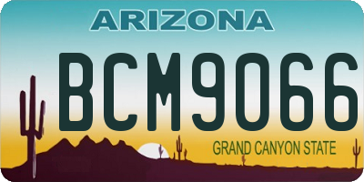 AZ license plate BCM9066