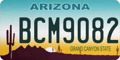 AZ license plate BCM9082