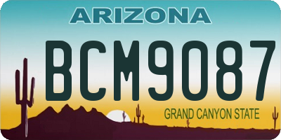 AZ license plate BCM9087