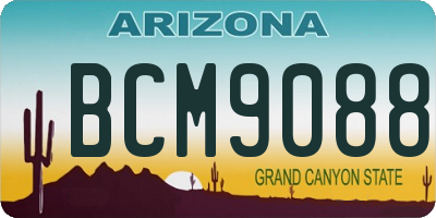 AZ license plate BCM9088