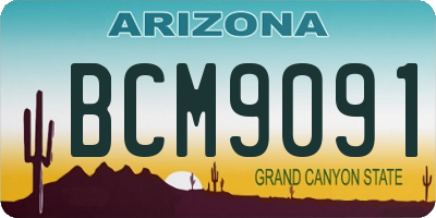 AZ license plate BCM9091