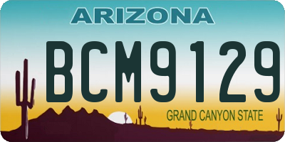 AZ license plate BCM9129