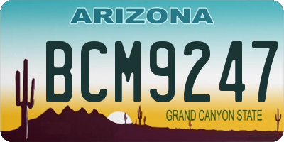 AZ license plate BCM9247