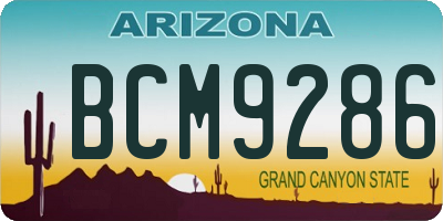 AZ license plate BCM9286