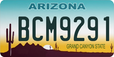 AZ license plate BCM9291