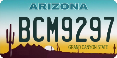 AZ license plate BCM9297