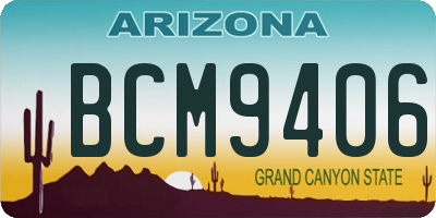 AZ license plate BCM9406