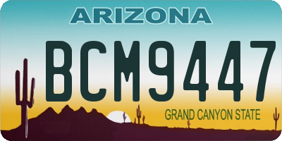 AZ license plate BCM9447