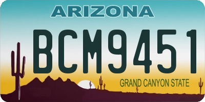 AZ license plate BCM9451