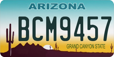 AZ license plate BCM9457