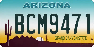 AZ license plate BCM9471