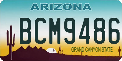 AZ license plate BCM9486