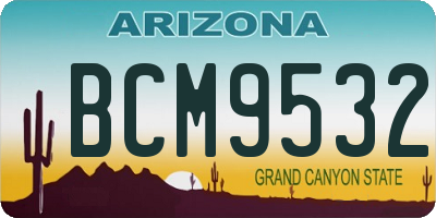 AZ license plate BCM9532