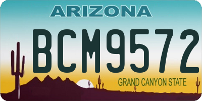 AZ license plate BCM9572