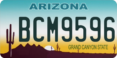 AZ license plate BCM9596