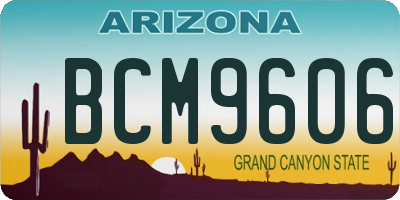 AZ license plate BCM9606