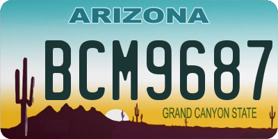 AZ license plate BCM9687