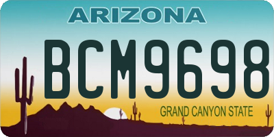 AZ license plate BCM9698