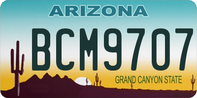 AZ license plate BCM9707