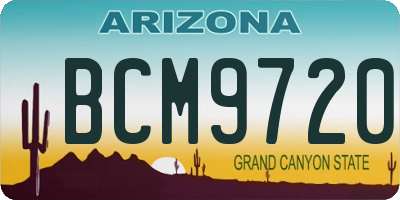 AZ license plate BCM9720