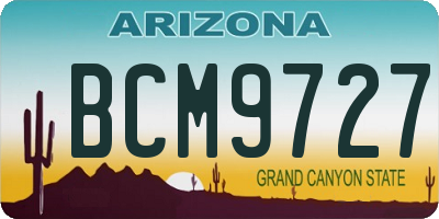 AZ license plate BCM9727