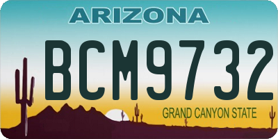 AZ license plate BCM9732