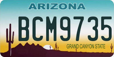 AZ license plate BCM9735