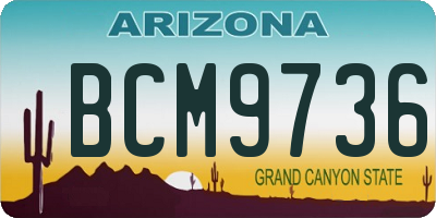 AZ license plate BCM9736