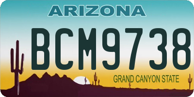 AZ license plate BCM9738