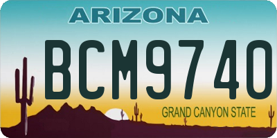 AZ license plate BCM9740