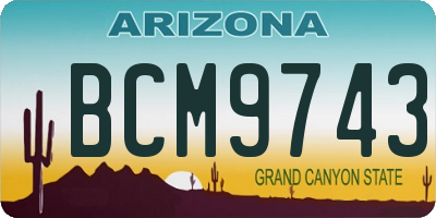 AZ license plate BCM9743