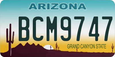 AZ license plate BCM9747