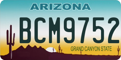 AZ license plate BCM9752