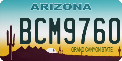 AZ license plate BCM9760