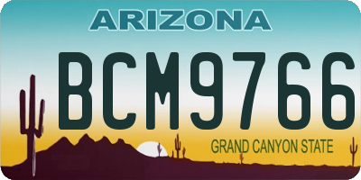 AZ license plate BCM9766