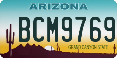 AZ license plate BCM9769