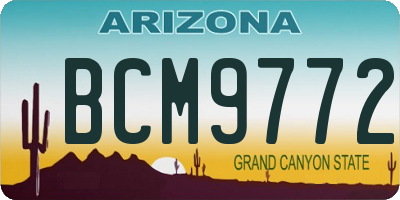 AZ license plate BCM9772